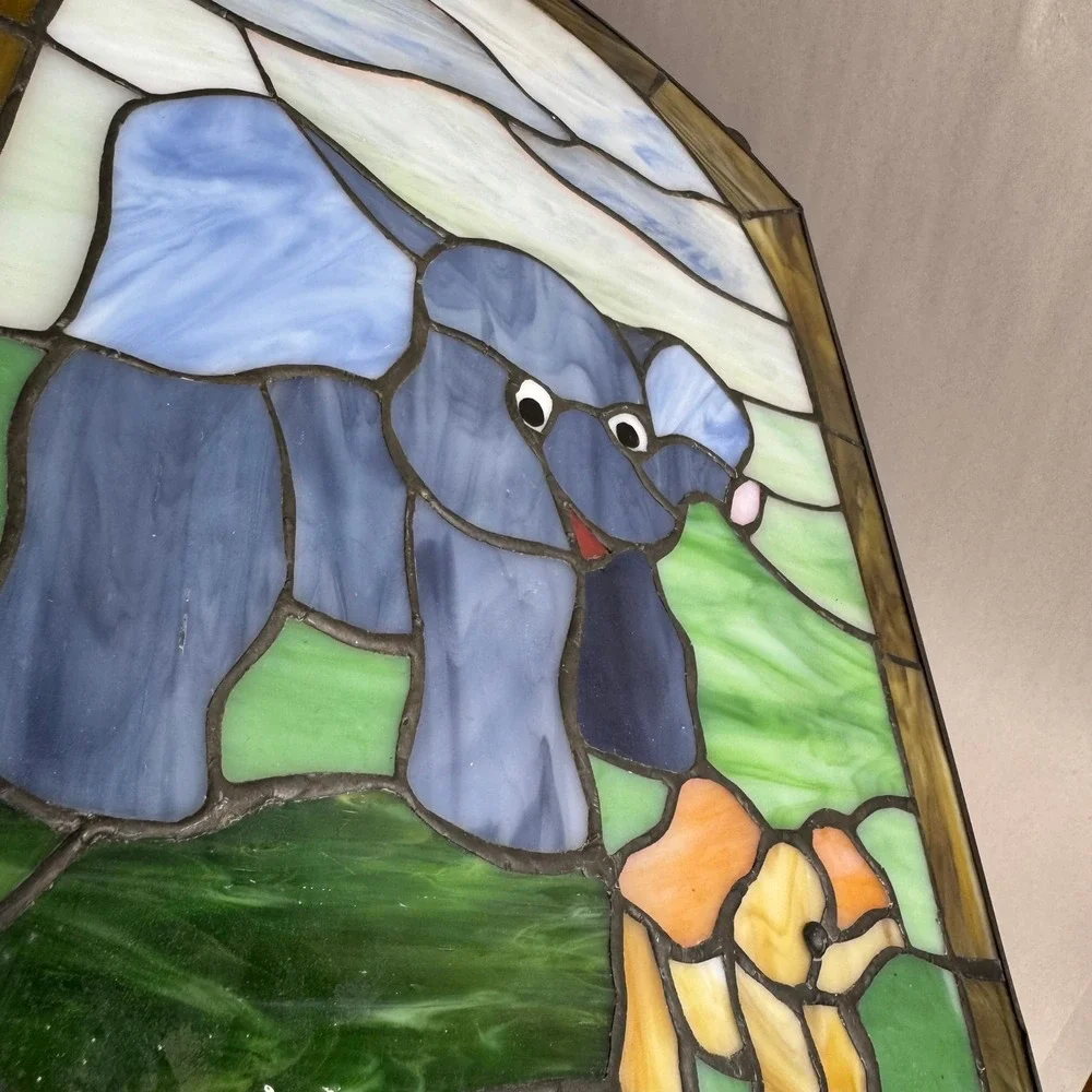 Stained Resin Sun Catcher‎ Elephant Mother Baby Window Decor